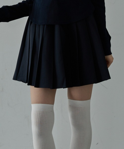 Nadana（ナダナ）の「プリーツミニスカート（スカート・レディース・チャコールグレー/ネイビー・FREE）」の2枚目の写真