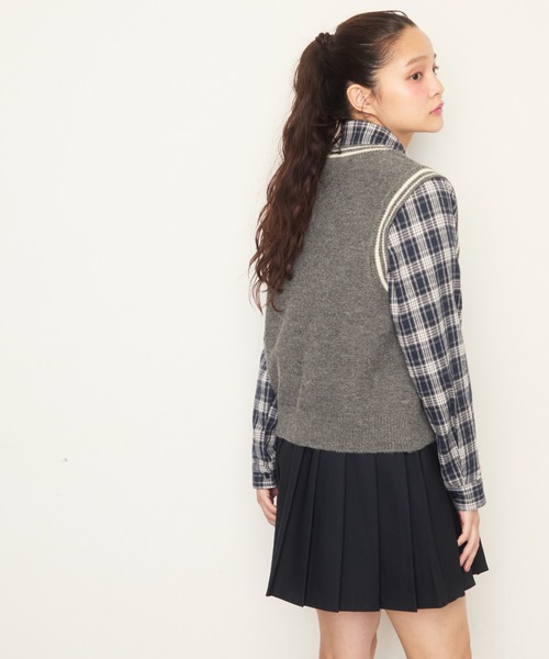 Nadana（ナダナ）の「プリーツミニスカート（スカート・レディース・チャコールグレー/ネイビー・FREE）」の6枚目の写真
