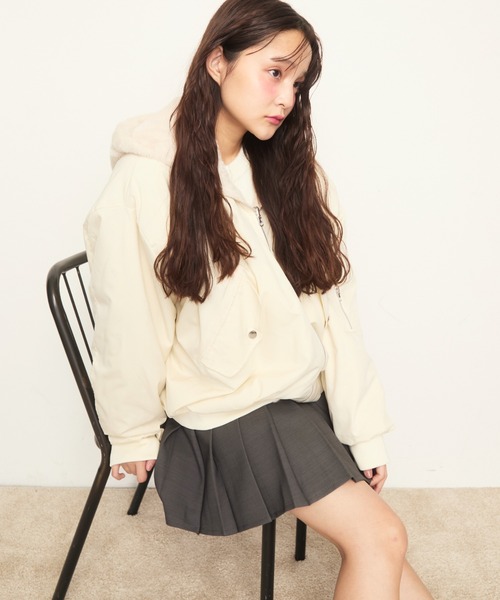 Nadana（ナダナ）の「プリーツミニスカート（スカート・レディース・チャコールグレー/ネイビー・FREE）」の10枚目の写真