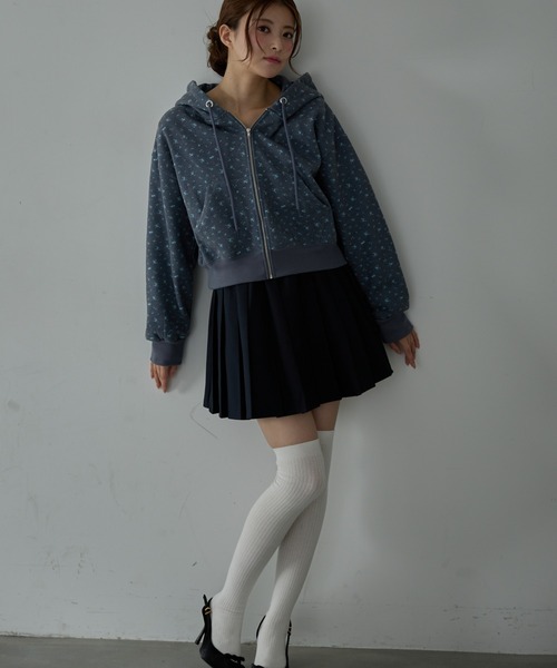 Nadana（ナダナ）の「プリーツミニスカート（スカート・レディース・チャコールグレー/ネイビー・FREE）」の18枚目の写真