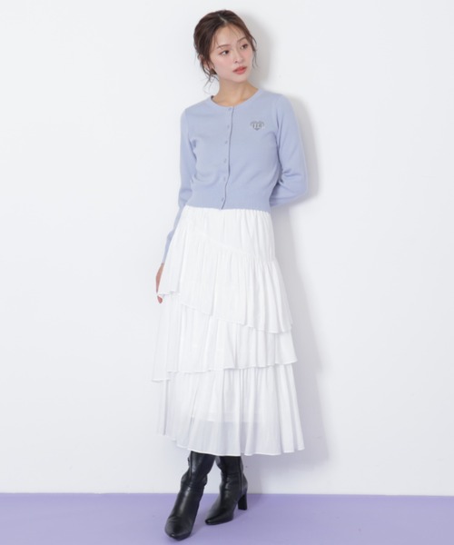 JILL by JILL STUART(ジルバイジルスチュアート)の「◇ランダムティアードスカート(スカート・レディース・ホワイト/ラベンダー/ピンク・FREE)」の2枚目の写真