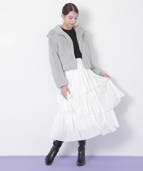 JILL by JILL STUART(ジルバイジルスチュアート)の「◇ランダムティアードスカート(スカート・レディース・ホワイト/ラベンダー/ピンク・FREE)」の12枚目の写真