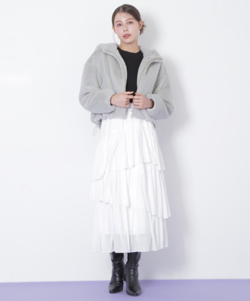 JILL by JILL STUART(ジルバイジルスチュアート)の「◇ランダムティアードスカート(スカート・レディース・ホワイト/ラベンダー/ピンク・FREE)」の13枚目の写真