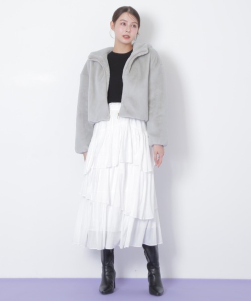 JILL by JILL STUART(ジルバイジルスチュアート)の「◇ランダムティアードスカート(スカート・レディース・ホワイト/ラベンダー/ピンク・FREE)」の15枚目の写真