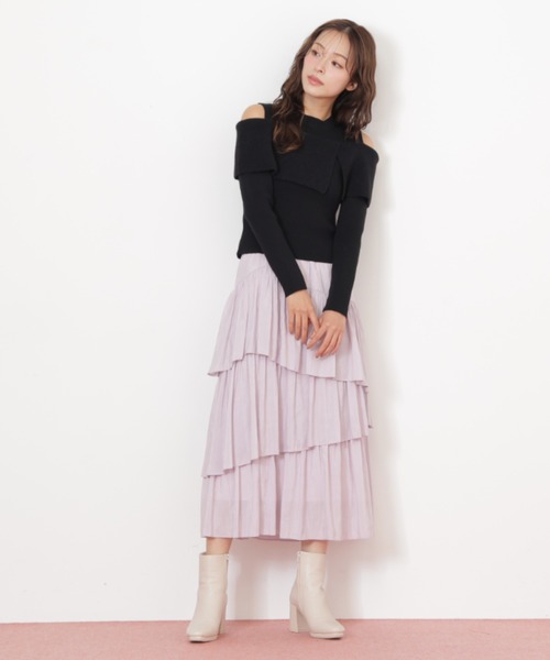 JILL by JILL STUART(ジルバイジルスチュアート)の「◇ランダムティアードスカート(スカート・レディース・ホワイト/ラベンダー/ピンク・FREE)」の21枚目の写真