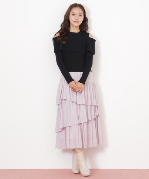 JILL by JILL STUART(ジルバイジルスチュアート)の「◇ランダムティアードスカート(スカート・レディース・ホワイト/ラベンダー/ピンク・FREE)」の20枚目の写真