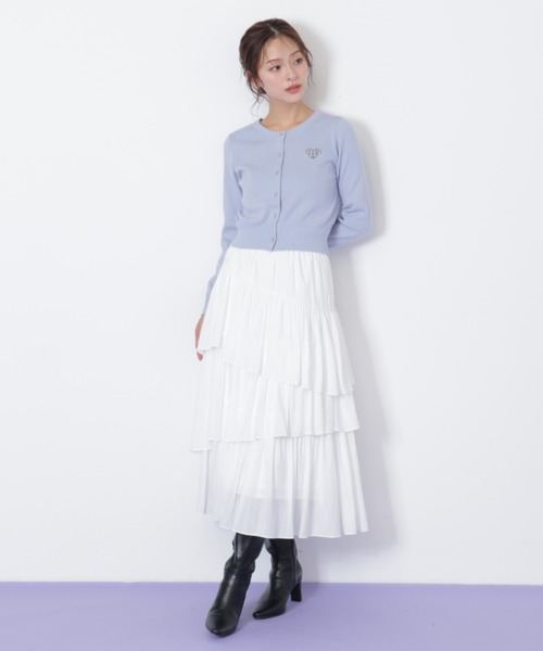 JILL by JILL STUART(ジルバイジルスチュアート)の「◇ランダムティアードスカート(スカート・レディース・ホワイト/ラベンダー/ピンク・FREE)」の6枚目の写真