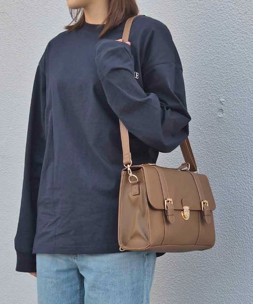 Bleu Bleuet(ブルーブルーエ)の「差し込み金具3Wayサッチェルバッグ(バックパック/リュック・レディース・ブラウン/ブラック・FREE)」の21枚目の写真