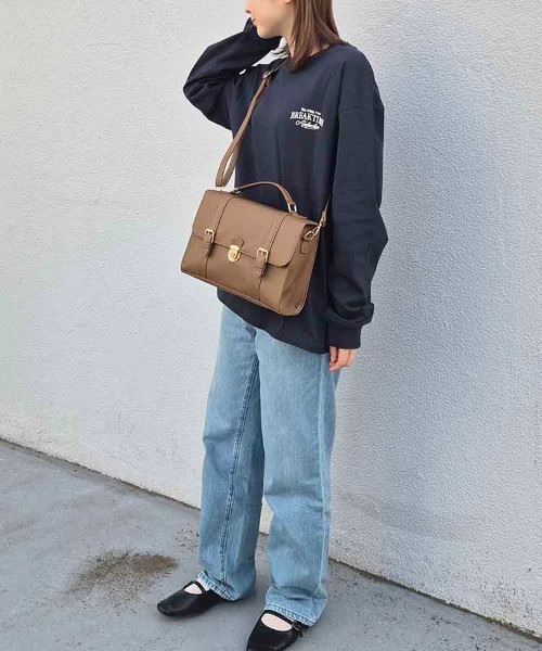 Bleu Bleuet(ブルーブルーエ)の「差し込み金具3Wayサッチェルバッグ(バックパック/リュック・レディース・ブラウン/ブラック・FREE)」の20枚目の写真