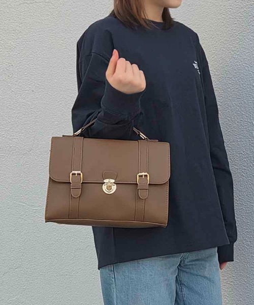 Bleu Bleuet(ブルーブルーエ)の「差し込み金具3Wayサッチェルバッグ(バックパック/リュック・レディース・ブラウン/ブラック・FREE)」の19枚目の写真