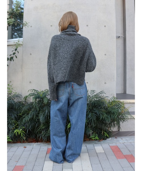Ungrid（アングリッド）の「ハイネックルーズニット（ニット/セーター・レディース・ピンク/ライトブルー/オフホワイト/チャコールグレー・FREE）」の9枚目の写真