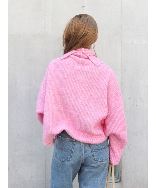 Ungrid（アングリッド）の「ハイネックルーズニット（ニット/セーター・レディース・ピンク/ライトブルー/オフホワイト/チャコールグレー・FREE）」の16枚目の写真
