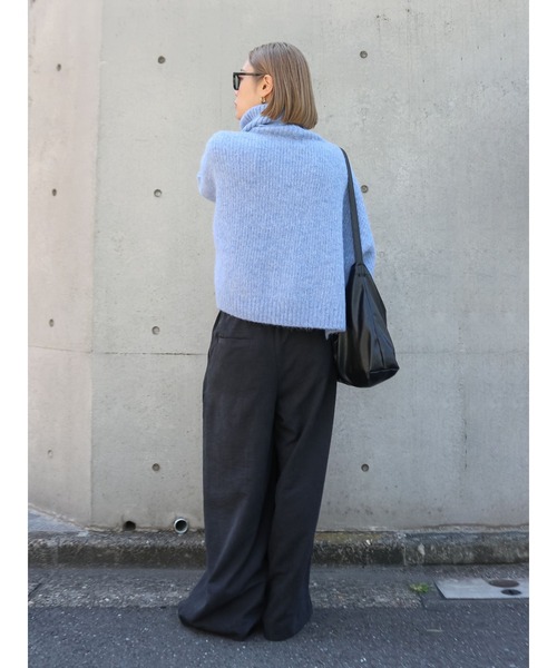 Ungrid（アングリッド）の「ハイネックルーズニット（ニット/セーター・レディース・ピンク/ライトブルー/オフホワイト/チャコールグレー・FREE）」の14枚目の写真