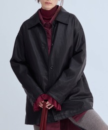 Libra Cue（リブラ キュー）の「ビッグポケットレザーブルゾン（その他アウター）」