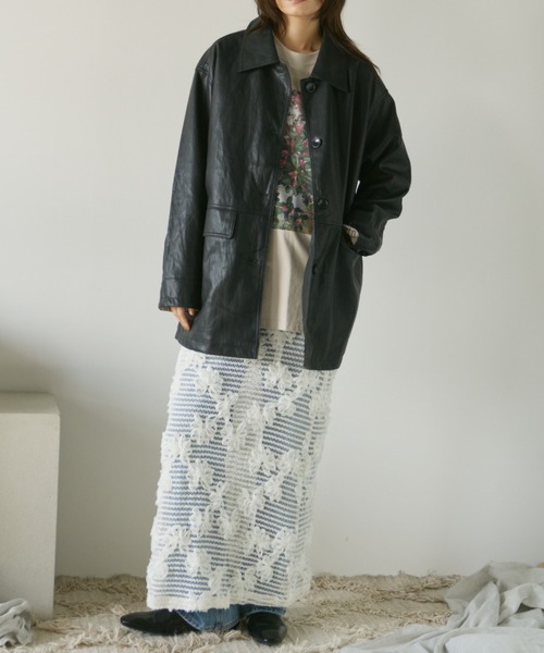 Libra Cue（リブラ キュー）の「ビッグポケットレザーブルゾン（その他アウター・レディース・ブラック・FREE）」の13枚目の写真