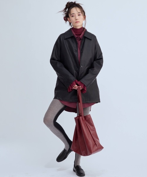 Libra Cue（リブラ キュー）の「ビッグポケットレザーブルゾン（その他アウター・レディース・ブラック・FREE）」の20枚目の写真