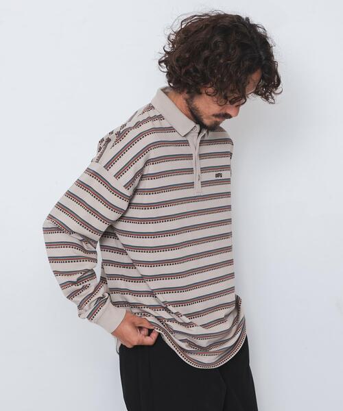 URBAN RESEARCH Sonny Label（アーバンリサーチサニーレーベル）の「OOPS　レトロボーダーロングTシャツ（Tシャツ/カットソー・メンズ・ネイビー/ライトベージュ・X-LARGE/LARGE/MEDIUM）」の4枚目の写真