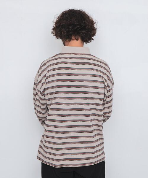 URBAN RESEARCH Sonny Label（アーバンリサーチサニーレーベル）の「OOPS　レトロボーダーロングTシャツ（Tシャツ/カットソー・メンズ・ネイビー/ライトベージュ・X-LARGE/LARGE/MEDIUM）」の5枚目の写真
