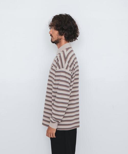 URBAN RESEARCH Sonny Label（アーバンリサーチサニーレーベル）の「OOPS　レトロボーダーロングTシャツ（Tシャツ/カットソー・メンズ・ネイビー/ライトベージュ・X-LARGE/LARGE/MEDIUM）」の8枚目の写真