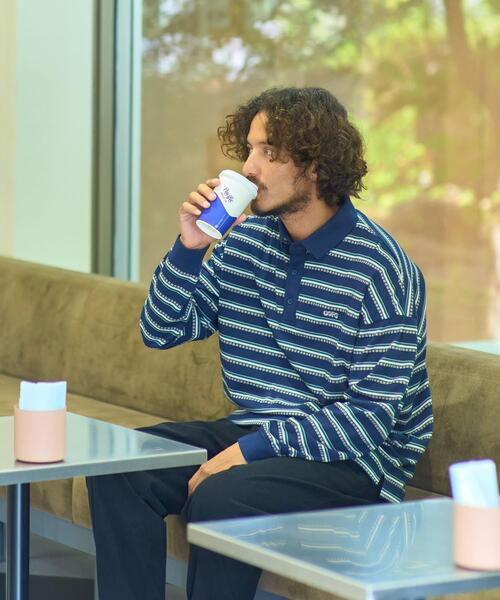 URBAN RESEARCH Sonny Label（アーバンリサーチサニーレーベル）の「OOPS　レトロボーダーロングTシャツ（Tシャツ/カットソー・メンズ・ネイビー/ライトベージュ・X-LARGE/LARGE/MEDIUM）」の17枚目の写真