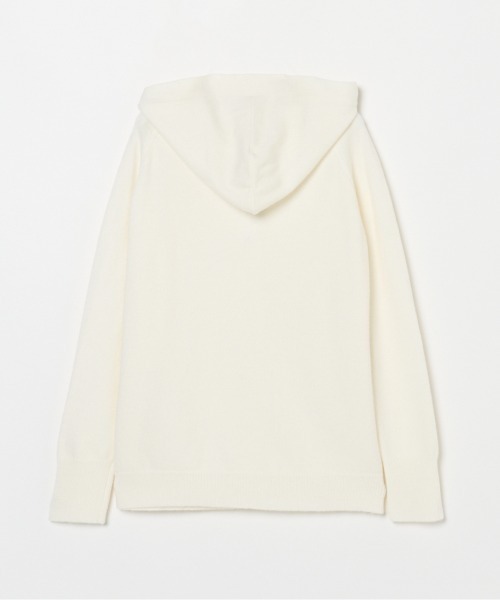 HELIOPOLE（エリオポール）の「KNIT HOODIE CARDIGAN（ニット/セーター・レディース・ダークブラウン/アイボリー/グレー・38）」の4枚目の写真