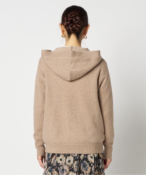 HELIOPOLE（エリオポール）の「KNIT HOODIE CARDIGAN（ニット/セーター・レディース・ダークブラウン/アイボリー/グレー・38）」の14枚目の写真