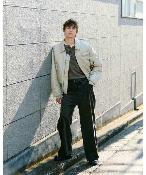 Alpha Industries（アルファインダストリーズ）の「Alpha Industries/アルファインダストリーズ/ALPHA CWU 45P FLIGHT JACKET/シーダブルユー 45P フライトジャケット（ミリタリージャケット・メンズ・グレー系その他3/ネイビー/その他10/ブラック/ブルー系その他3/カーキ・L/M/S/XL/2XL）」の3枚目の写真