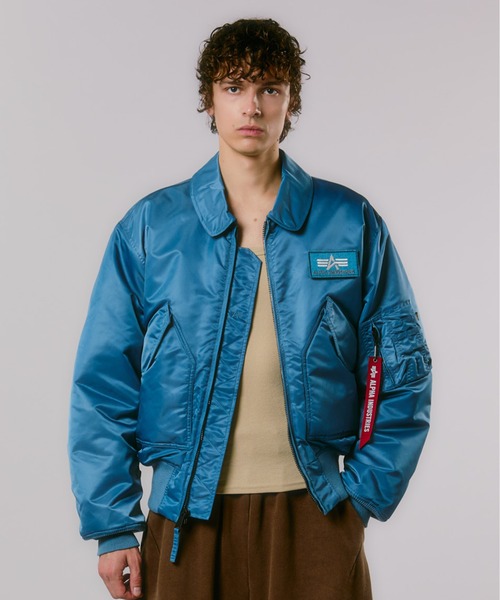 Alpha Industries（アルファインダストリーズ）の「Alpha Industries/アルファインダストリーズ/ALPHA CWU 45P FLIGHT JACKET/シーダブルユー 45P フライトジャケット（ミリタリージャケット・メンズ・グレー系その他3/ネイビー/その他10/ブラック/ブルー系その他3/カーキ・L/M/S/XL/2XL）」の5枚目の写真