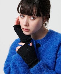 BEAUTY&YOUTH UNITED ARROWS(ビューティーアンドユースユナイテッドアローズ)のスパンコール リブ フィンガーレス グローブ(手袋)