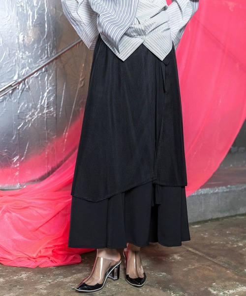 AULA AILA（アウラアイラ）の「レイヤードチュールセットスカート（スカート・レディース・グレー/ブルー/ブラック・0）」の10枚目の写真