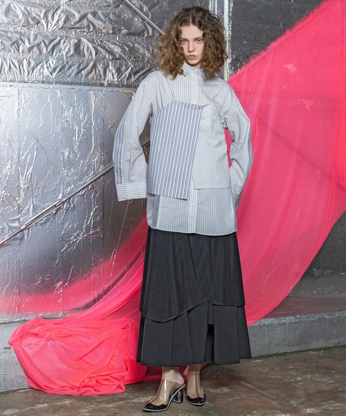 AULA AILA（アウラアイラ）の「レイヤードチュールセットスカート（スカート・レディース・グレー/ブルー/ブラック・0）」の12枚目の写真