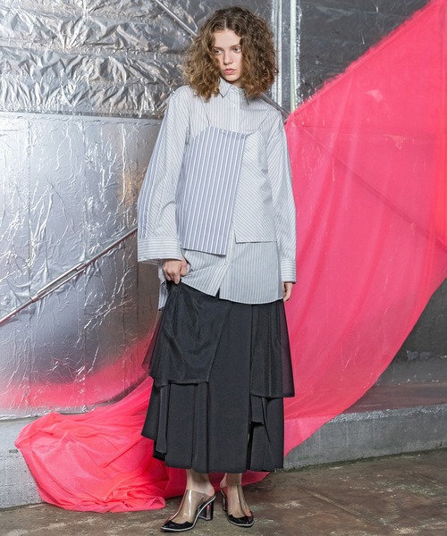 AULA AILA（アウラアイラ）の「レイヤードチュールセットスカート（スカート・レディース・グレー/ブルー/ブラック・0）」の13枚目の写真