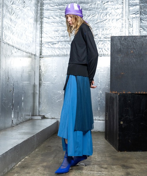 AULA AILA（アウラアイラ）の「レイヤードチュールセットスカート（スカート・レディース・グレー/ブルー/ブラック・0）」の7枚目の写真