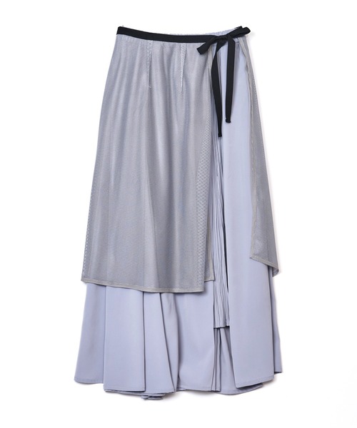 AULA AILA（アウラアイラ）の「レイヤードチュールセットスカート（スカート・レディース・グレー/ブルー/ブラック・0）」の9枚目の写真
