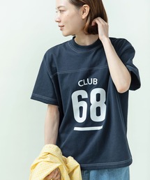 PAR ICI | 丸胴天竺 アメリカンラバープリントTシャツ(Tシャツ/カットソー)