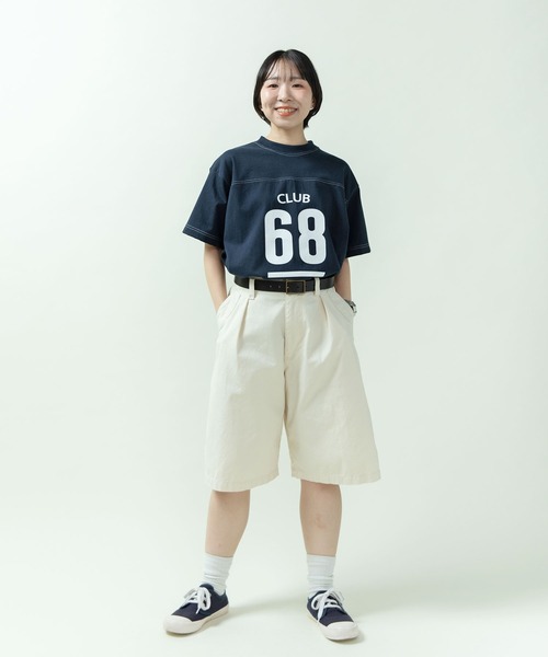 PAR ICI(パーリッシィ)の「丸胴天竺 アメリカンラバープリントTシャツ(Tシャツ/カットソー・レディース・アイボリー/ネイビー・FREE)」の9枚目の写真