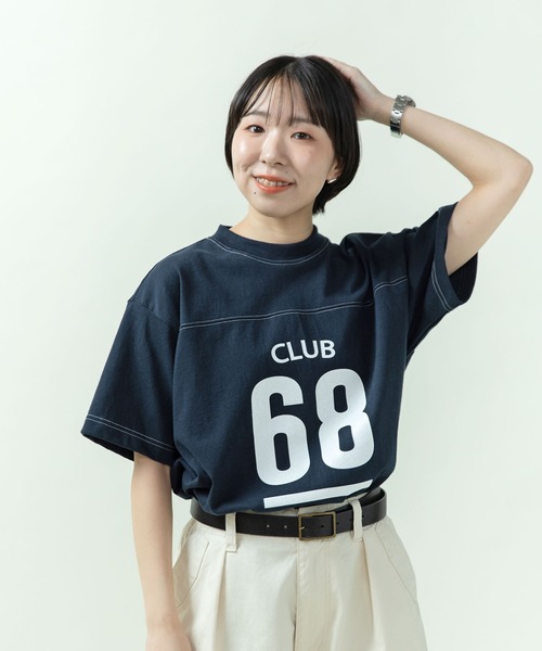 PAR ICI(パーリッシィ)の「丸胴天竺 アメリカンラバープリントTシャツ(Tシャツ/カットソー・レディース・アイボリー/ネイビー・FREE)」の17枚目の写真