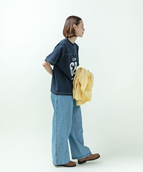 PAR ICI(パーリッシィ)の「丸胴天竺 アメリカンラバープリントTシャツ(Tシャツ/カットソー・レディース・アイボリー/ネイビー・FREE)」の7枚目の写真