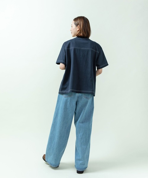 PAR ICI(パーリッシィ)の「丸胴天竺 アメリカンラバープリントTシャツ(Tシャツ/カットソー・レディース・アイボリー/ネイビー・FREE)」の6枚目の写真