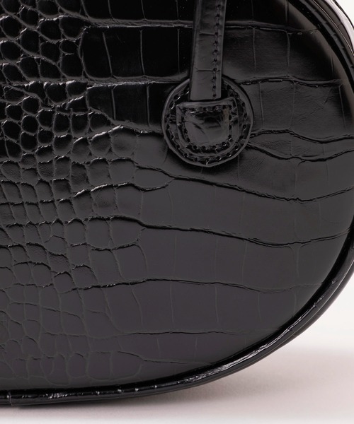 EFOLE(エフォル)の「【ZOZO限定】2way croco mini boston / 2wayクロコミニボストン(ショルダーバッグ・レディース・ブラウン/ブラック・FREE)」の7枚目の写真
