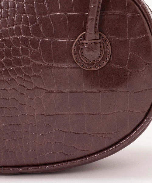 EFOLE(エフォル)の「【ZOZO限定】2way croco mini boston / 2wayクロコミニボストン(ショルダーバッグ・レディース・ブラウン/ブラック・FREE)」の8枚目の写真
