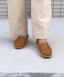 モカシン かがりステッチ スリッポンカジュアル