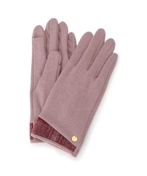 ITS'DEMO(イッツデモ)の「【手洗い可】チャーム付チェック切替グローブ(手袋・レディース・ブラック/グレー/ピンク系・00)」の3枚目の写真