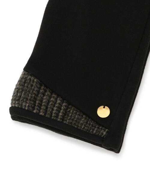 ITS'DEMO(イッツデモ)の「【手洗い可】チャーム付チェック切替グローブ(手袋・レディース・ブラック/グレー/ピンク系・00)」の7枚目の写真