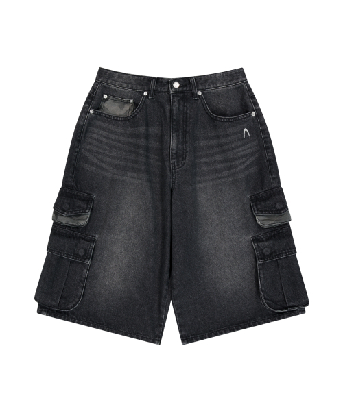 AAKAM(アーカム)の「Camo Patch Bermuda Denim Cargo Pants (Black)(その他パンツ・レディース・その他・1/2)」の2枚目の写真