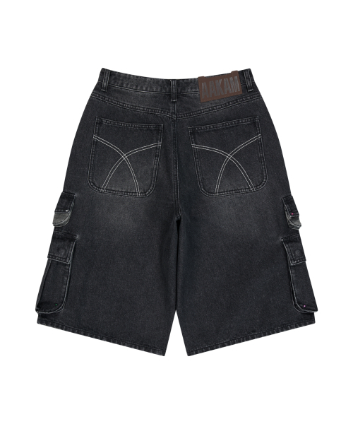 AAKAM(アーカム)の「Camo Patch Bermuda Denim Cargo Pants (Black)(その他パンツ・レディース・その他・1/2)」の3枚目の写真