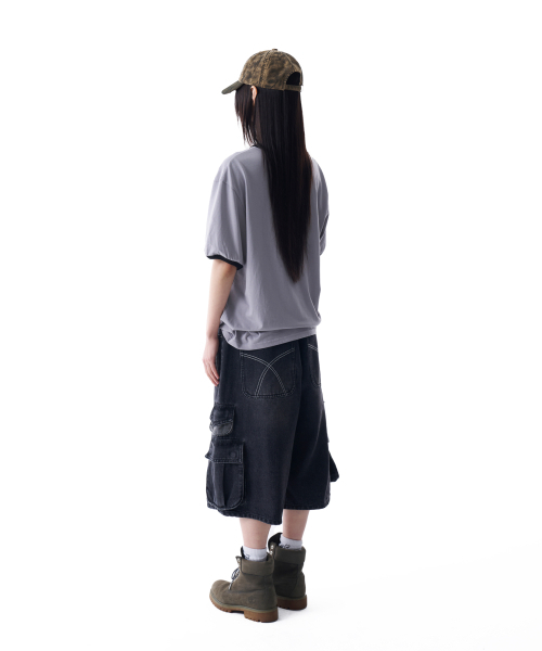 AAKAM(アーカム)の「Camo Patch Bermuda Denim Cargo Pants (Black)(その他パンツ・レディース・その他・1/2)」の6枚目の写真
