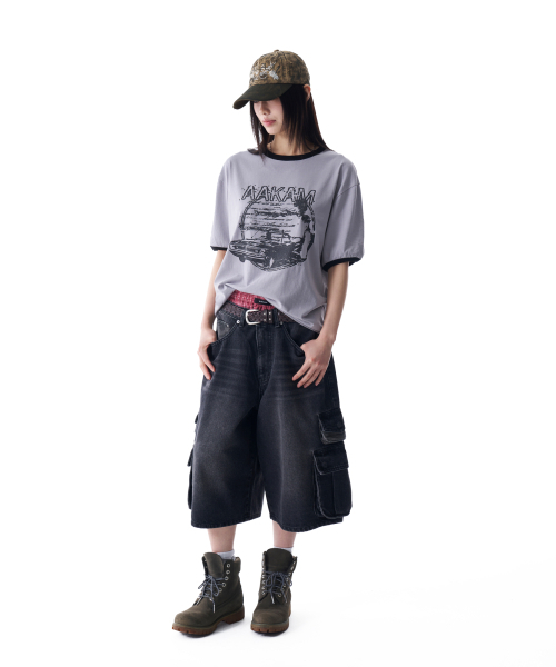 AAKAM(アーカム)の「Camo Patch Bermuda Denim Cargo Pants (Black)(その他パンツ・レディース・その他・1/2)」の8枚目の写真
