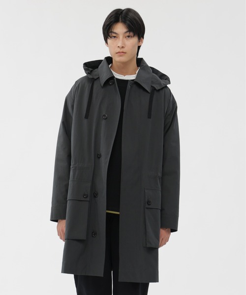 MHL.（エムエイチエル）の「BRUSHED COTTON CANVAS（ダウンジャケット/コート・メンズ・カーキ/チャコール・SMALL/MEDIUM/LARGE）」の2枚目の写真