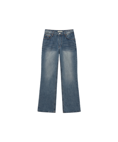 SIYAZU(シヤジュ)の「SIJN6099 90s ブーツカットフェードデニム_ミディアムブルー(デニムパンツ・レディース・ブルー・SMALL/MEDIUM/LARGE)」の1枚目の写真